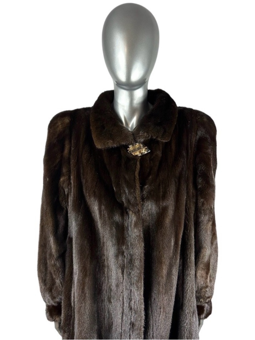Dark Mahogany Mink Stroller, Size XXL, Canadian Majestic Female Pelts, Certified